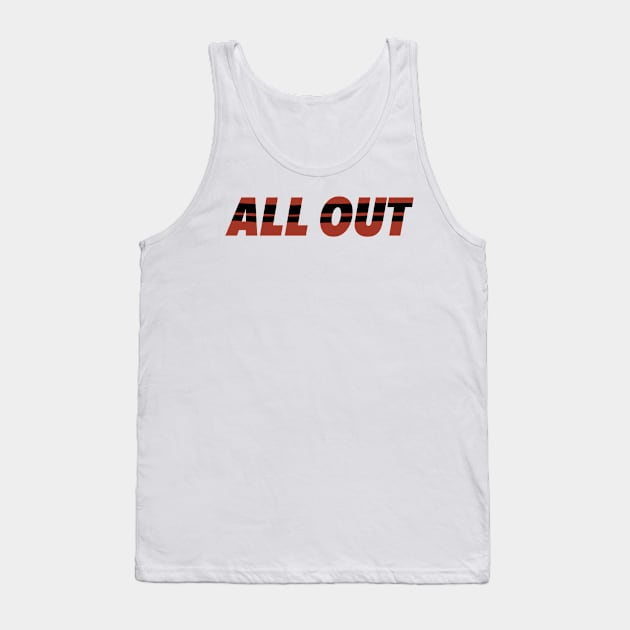 All out anime text red and black cool Tank Top by SharonTheFirst